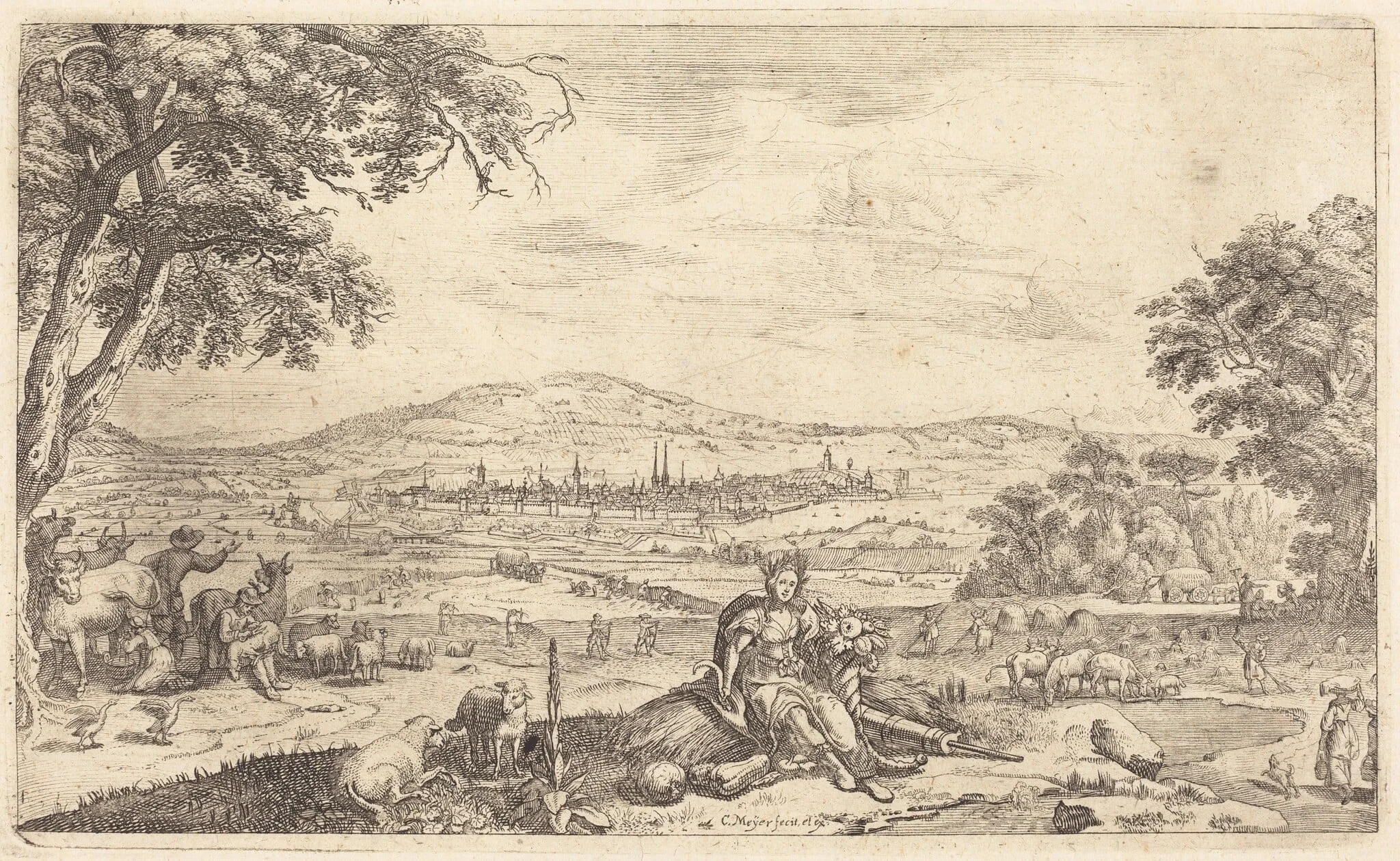 Summer, by Conrad Meyer, ink, 1647