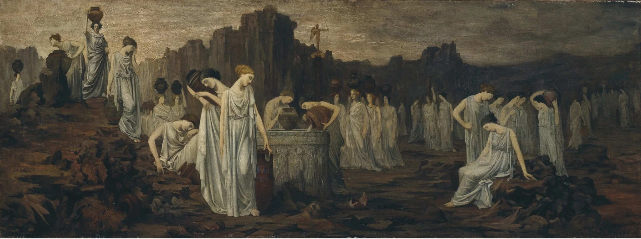 The daughters of Danaus, by Fernand Sabatté, oil, 1900