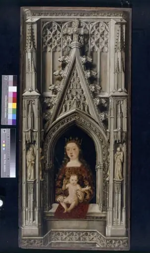 The Virgin and Child in a Gothic architectural setting