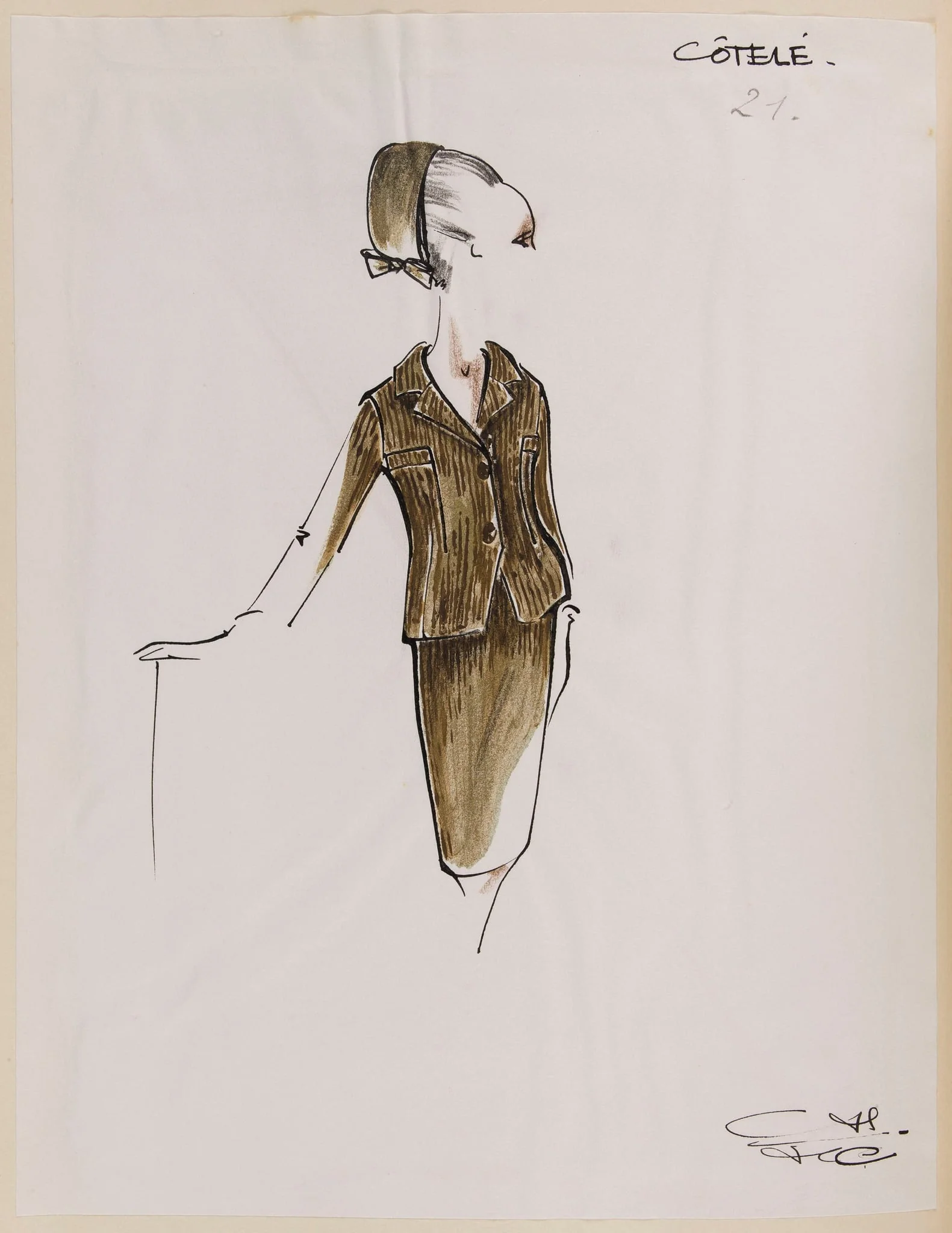 Côtelé, by Carven, 1963