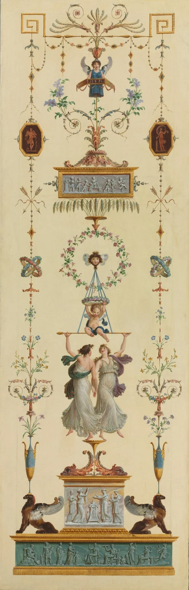 Decorative Panels, Double-leaf Doors, Overdoor Paintings, by Pierre Rousseau, unspecified, 1794