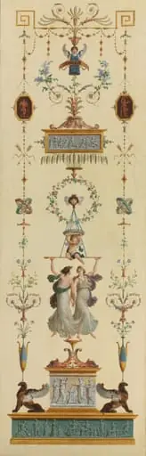 Decorative Panels, Double-leaf Doors, Overdoor Paintings
