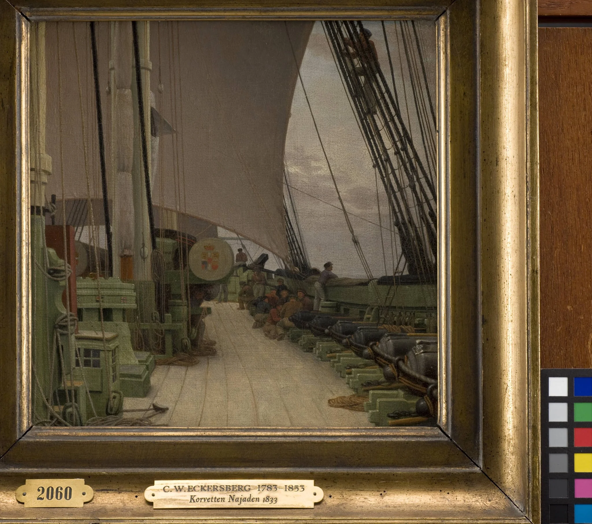 The Starboard Battery and the Deck of the Corvette "Najaden", by Unknown artist, 1833