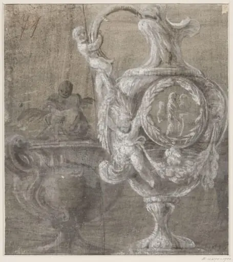 Design for a ewer and a vase