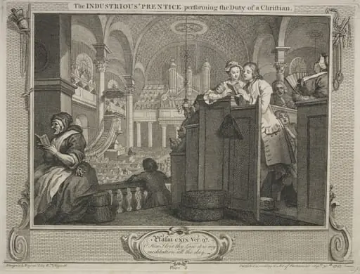 Industry and Idleness: The Industrious Prentice Performing the Duty of a Christian