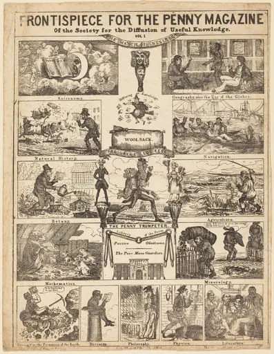 Frontispiece for the Penny Magazine of the Society for the Diffusion of Knowledge: Vo