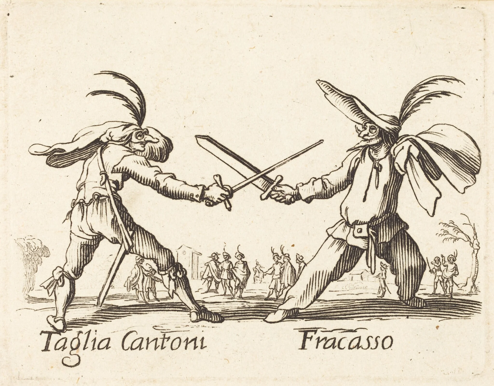 Taglia Cantoni and Fracasso, by French 17th Century, ink, 1622