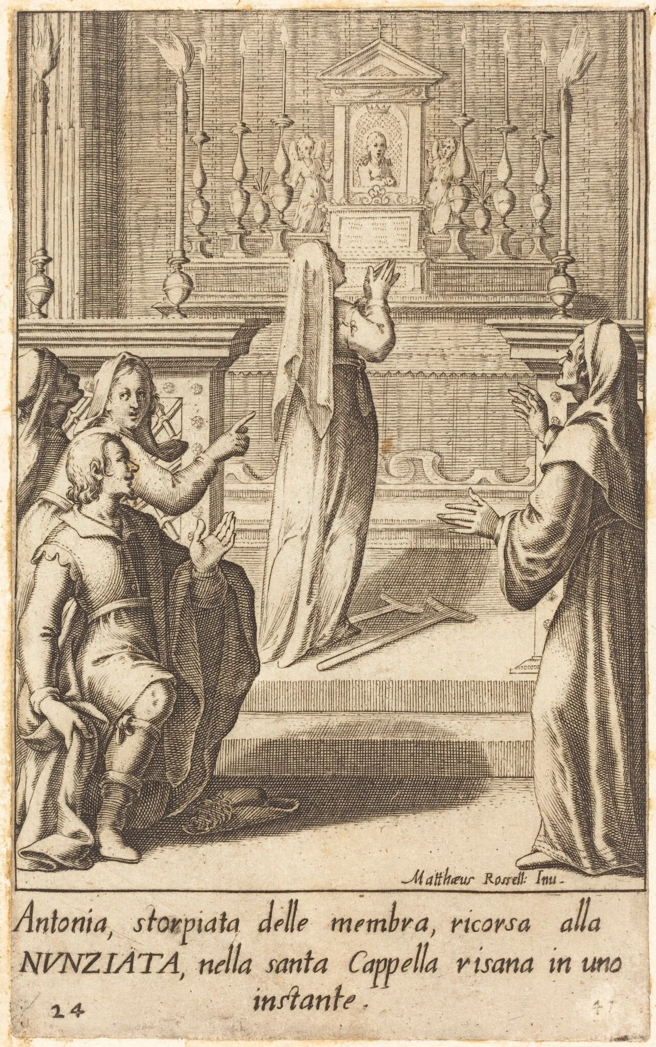Antonia, by Jacques Callot, ink, 1619