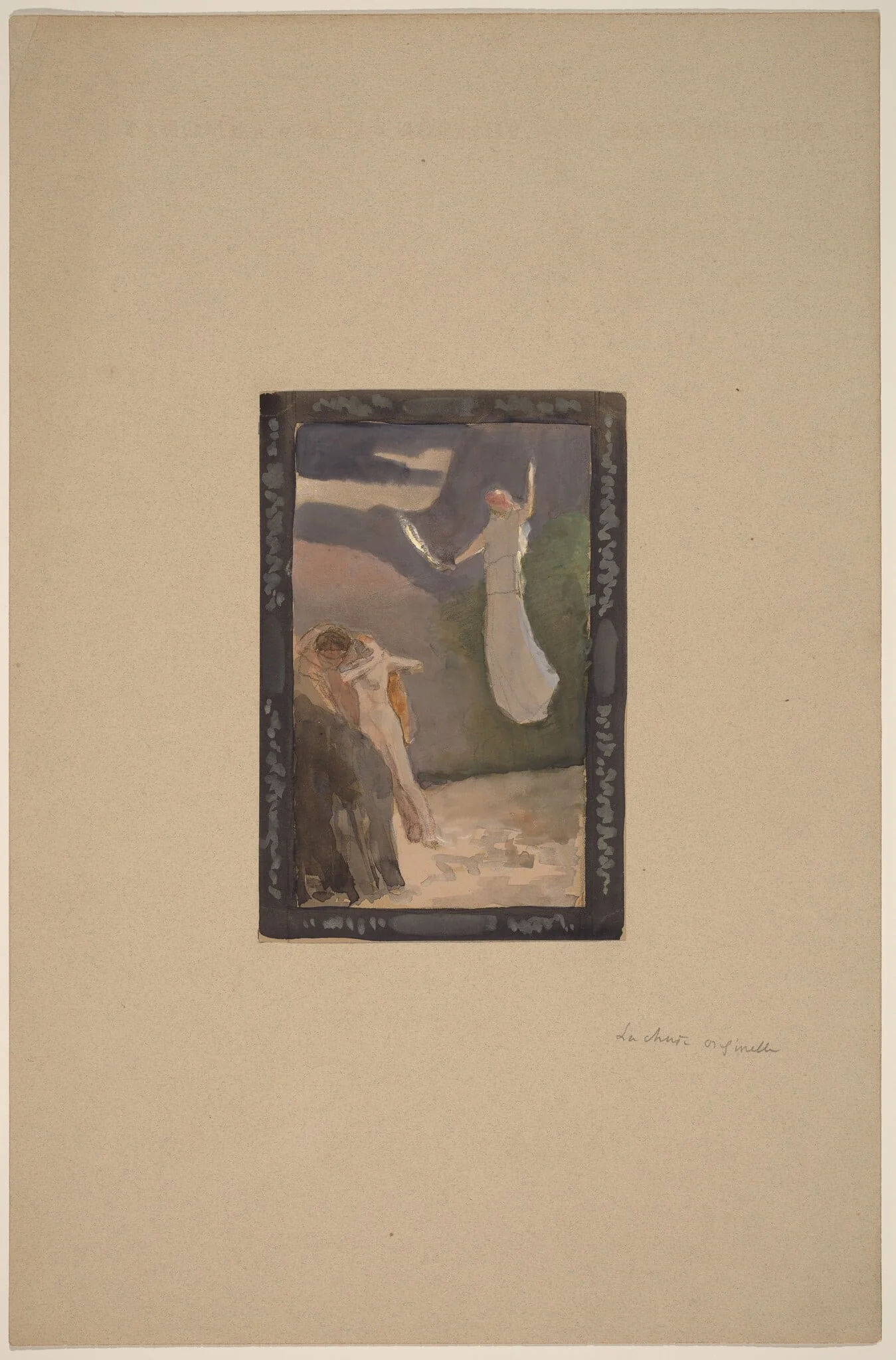 Study for a Panel, by Charles Sprague Pearce, gouache, 1894