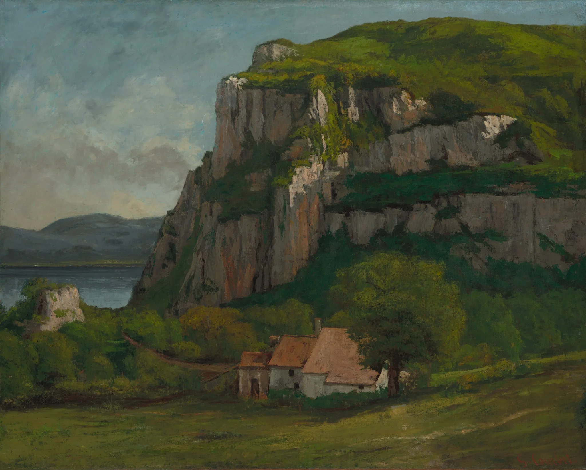 The Rock of Hautepierre, by Gustave Courbet, oil, 1869