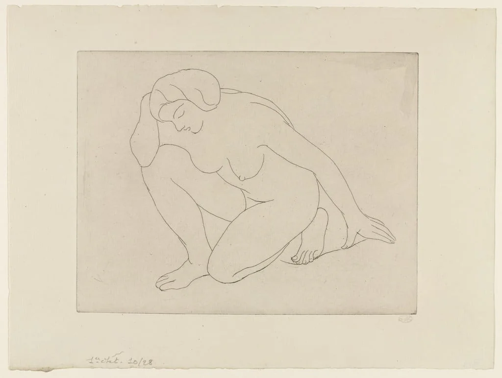 Untitled, by Aristide Maillol, ink, 1927