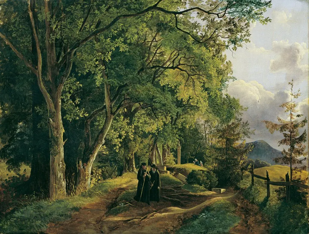 Path up the Mariahilfberg near Gutenstein