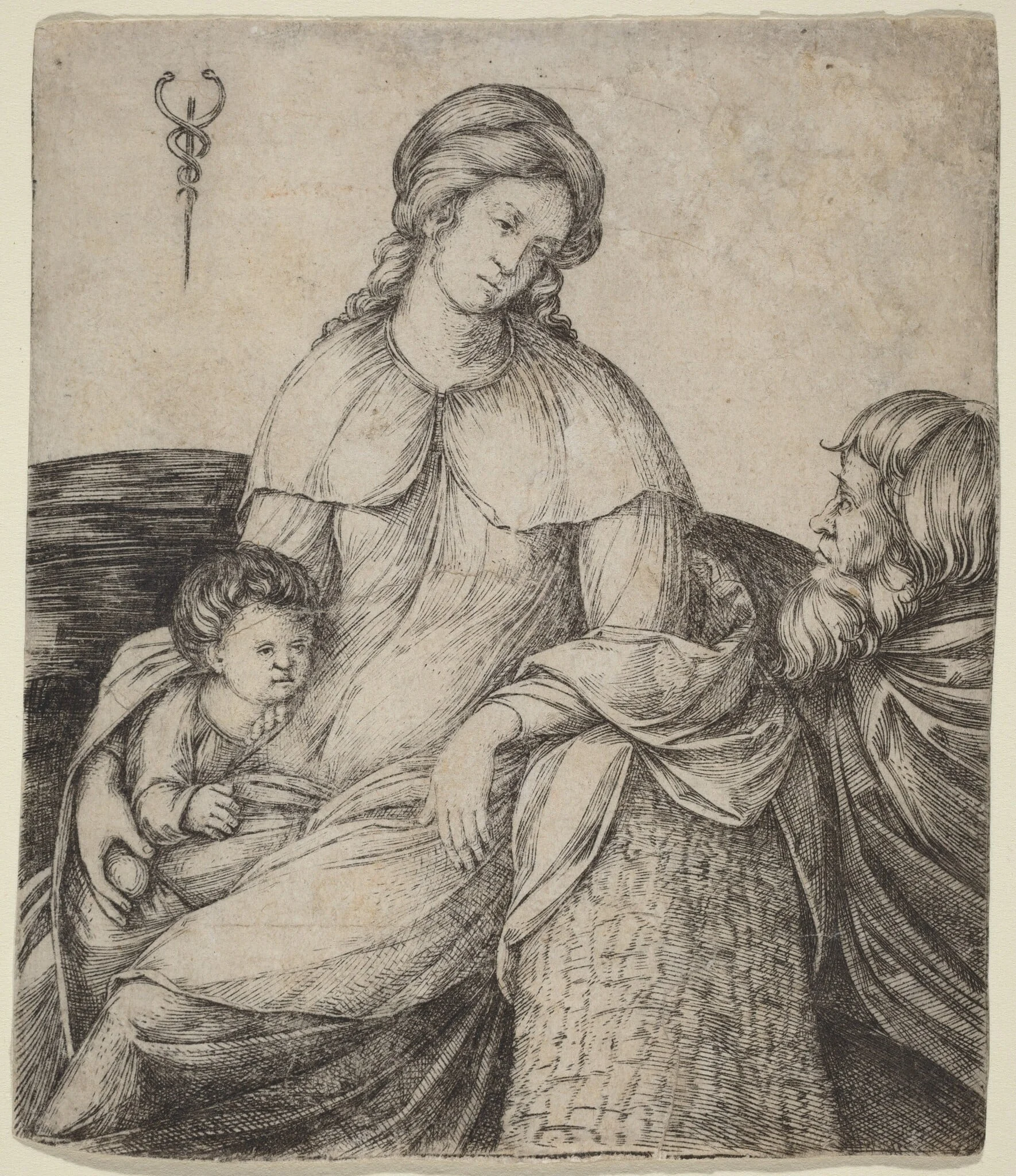 Holy Family, by Jacopo de' Barbari, ink, 1508