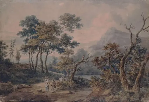 Mountainous Landscape with Figures