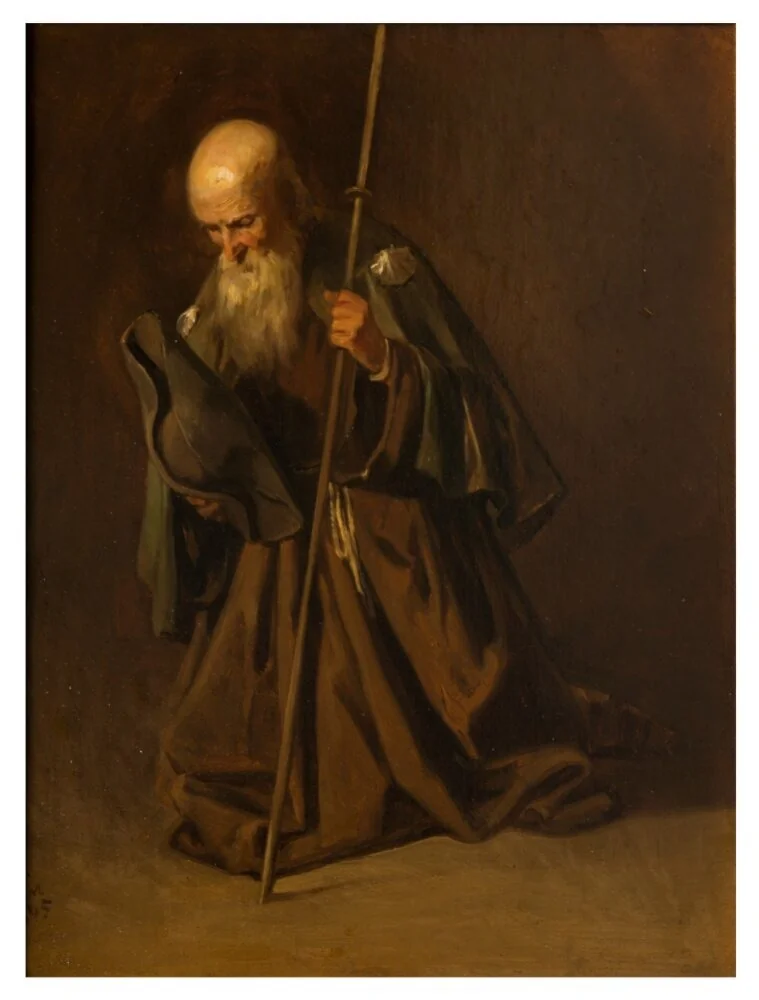 Pilgrim Kneeling, by Egron Lundgren, unspecified, 1845
