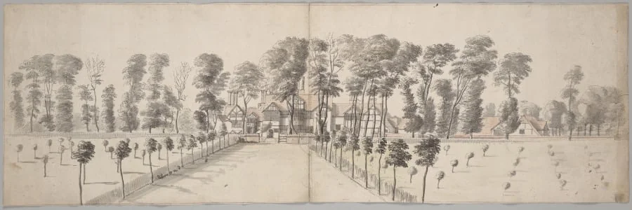 The Manor House, Cresswells, by Hendrick Danckerts, 1665
