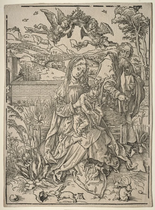 Holy Family with the Three Hares, by Albrecht Dürer, 1498