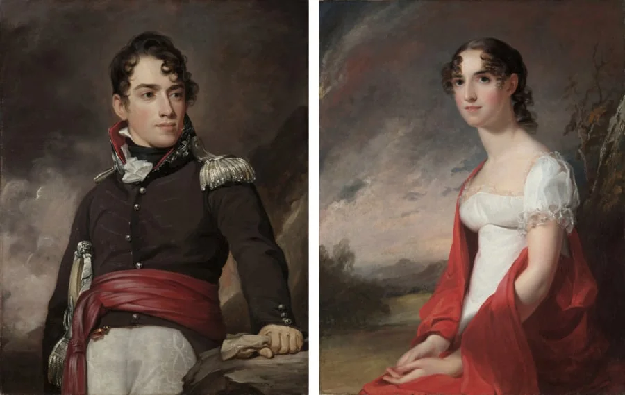 Portraits of Jean Terford David and Mary Sicard David, by Thomas Sully, unspecified, 1813