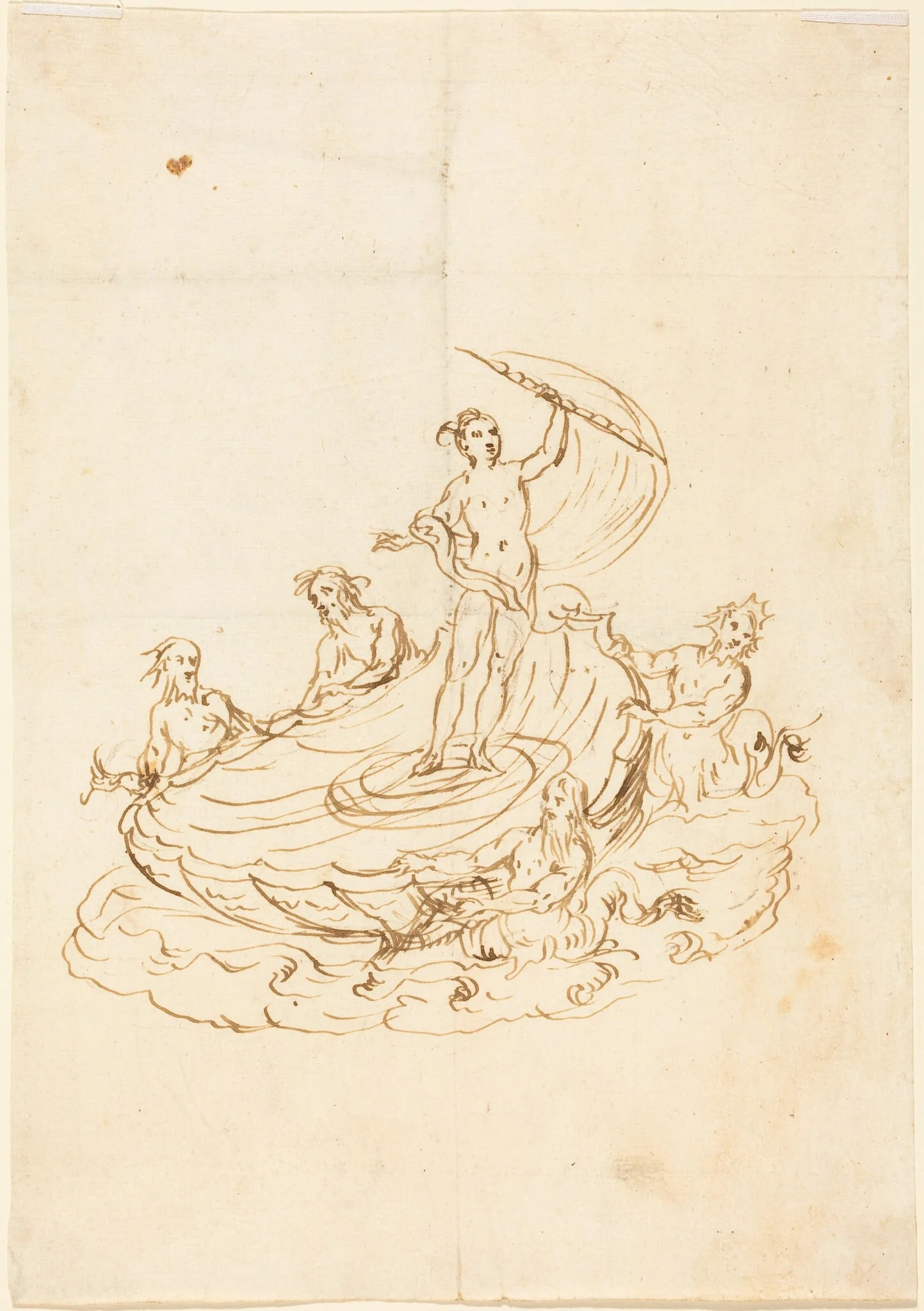 A Design for a Saltcellar, by Italian 17th Century, chalk, 1650