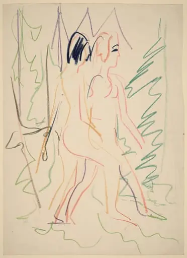 Two Nudes in a Forest