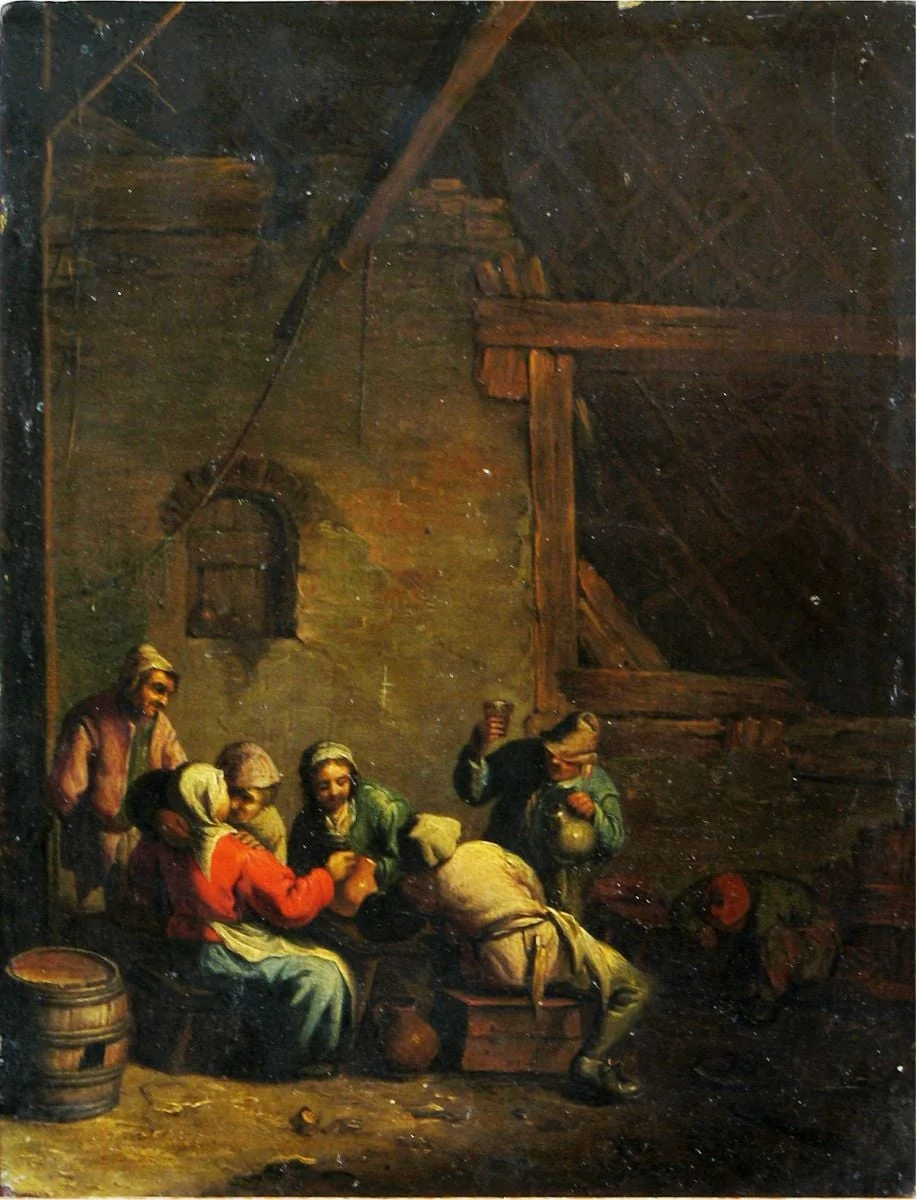 Petrecere în interior țărănesc, by Adriaen van Ostade, unspecified, 1657
