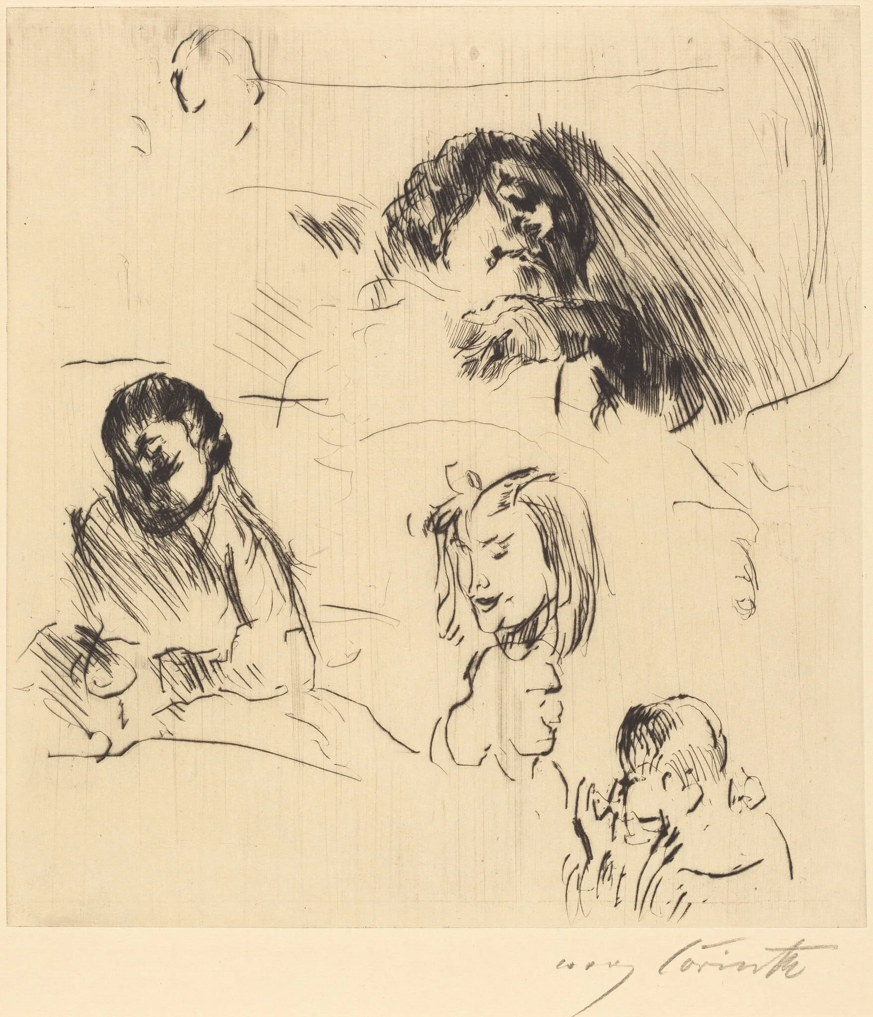 Verschiedene Bilnisstudien (Portrait Sketches)