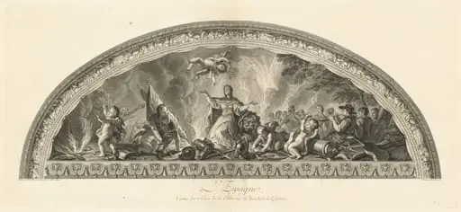 L'Espagne Cintre du Salon de la Paix sur l'Arcade de la Galerie (Spain, Center of the Salon of Peace in the Gallery's Arcade) [pl. 47]