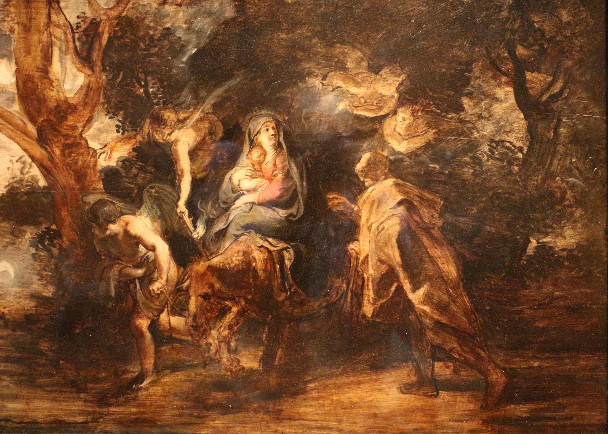 Flight into Egypt, by Peter Paul Rubens, oil, 1630