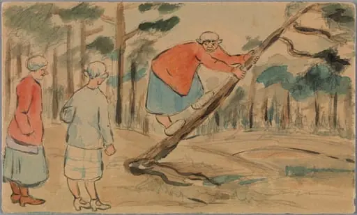 Kesänviettoa Ramsön saarella. Puunkaatoyritys.