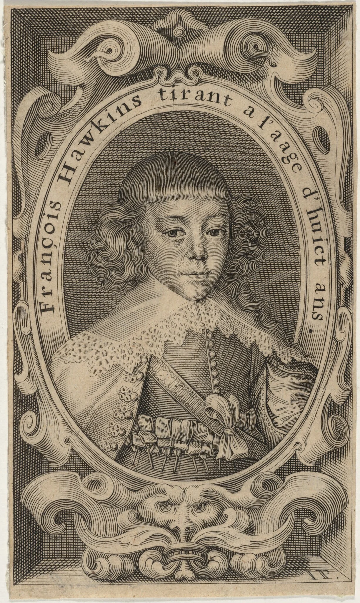 Francis Hawkins, Jesuit, by John Payne, ink, 1654