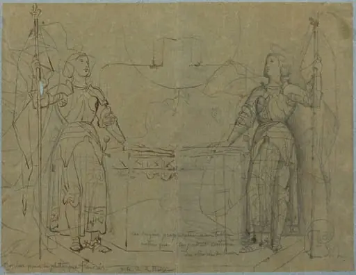 Joan of Arc Standing at the Altar at Reims Cathedral