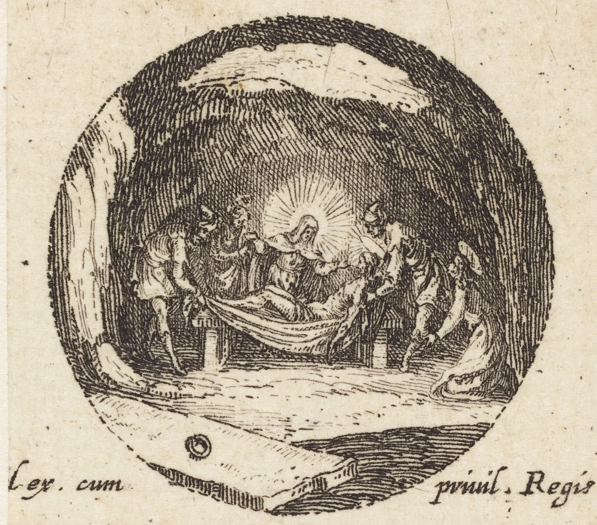 The Entombment, by Jacques Callot, ink, 1631