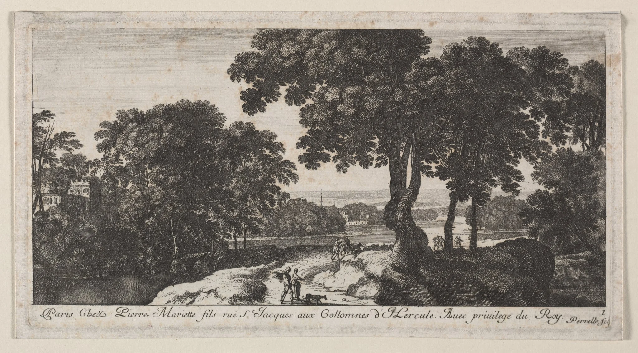 Landscape with Figures, by Gabriel Perelle, 1604