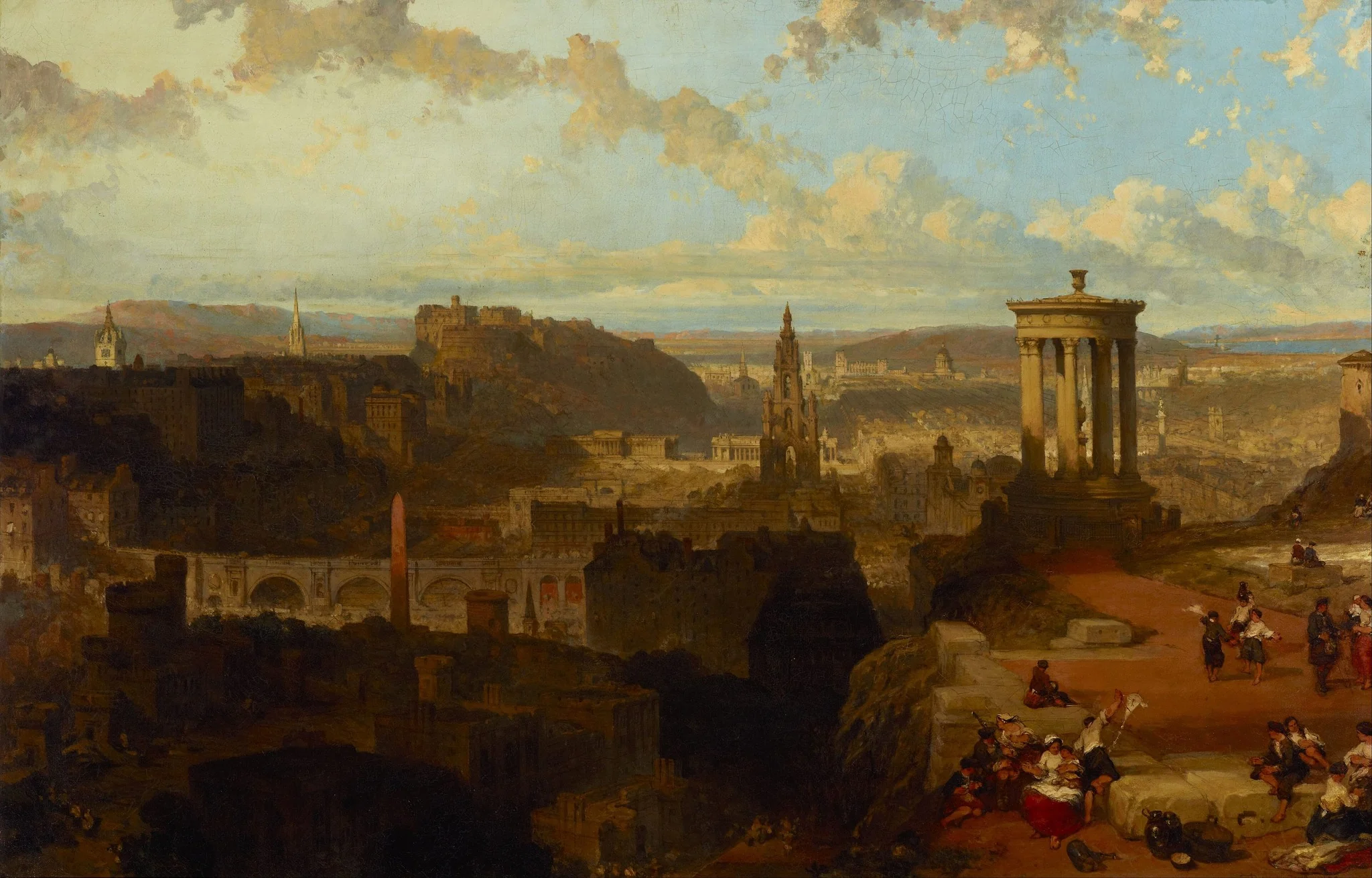 Edinburgh from the Calton Hill, by David Roberts, oil, 1858