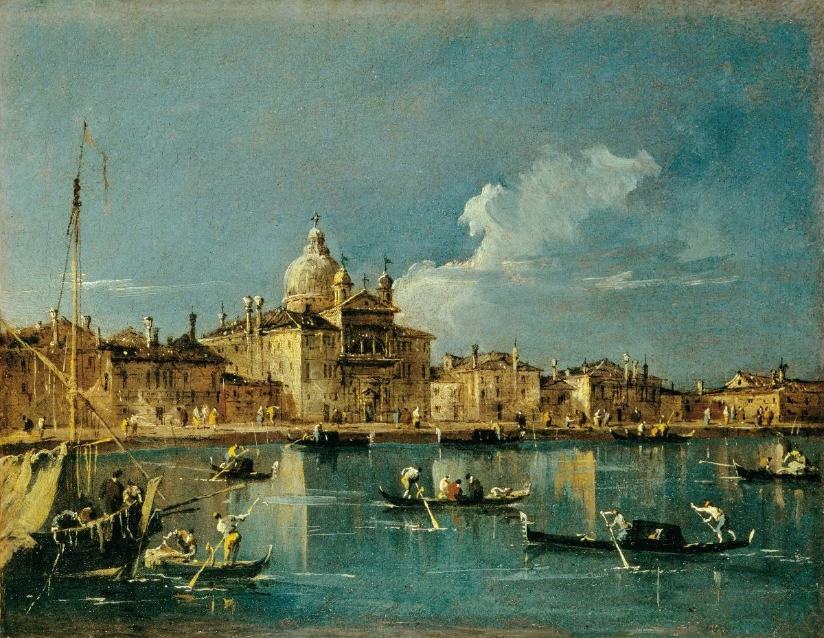 L’isola della Giudecca con le chiese delle Zitelle e del redentore, by Francesco Guardi, oil, 1762