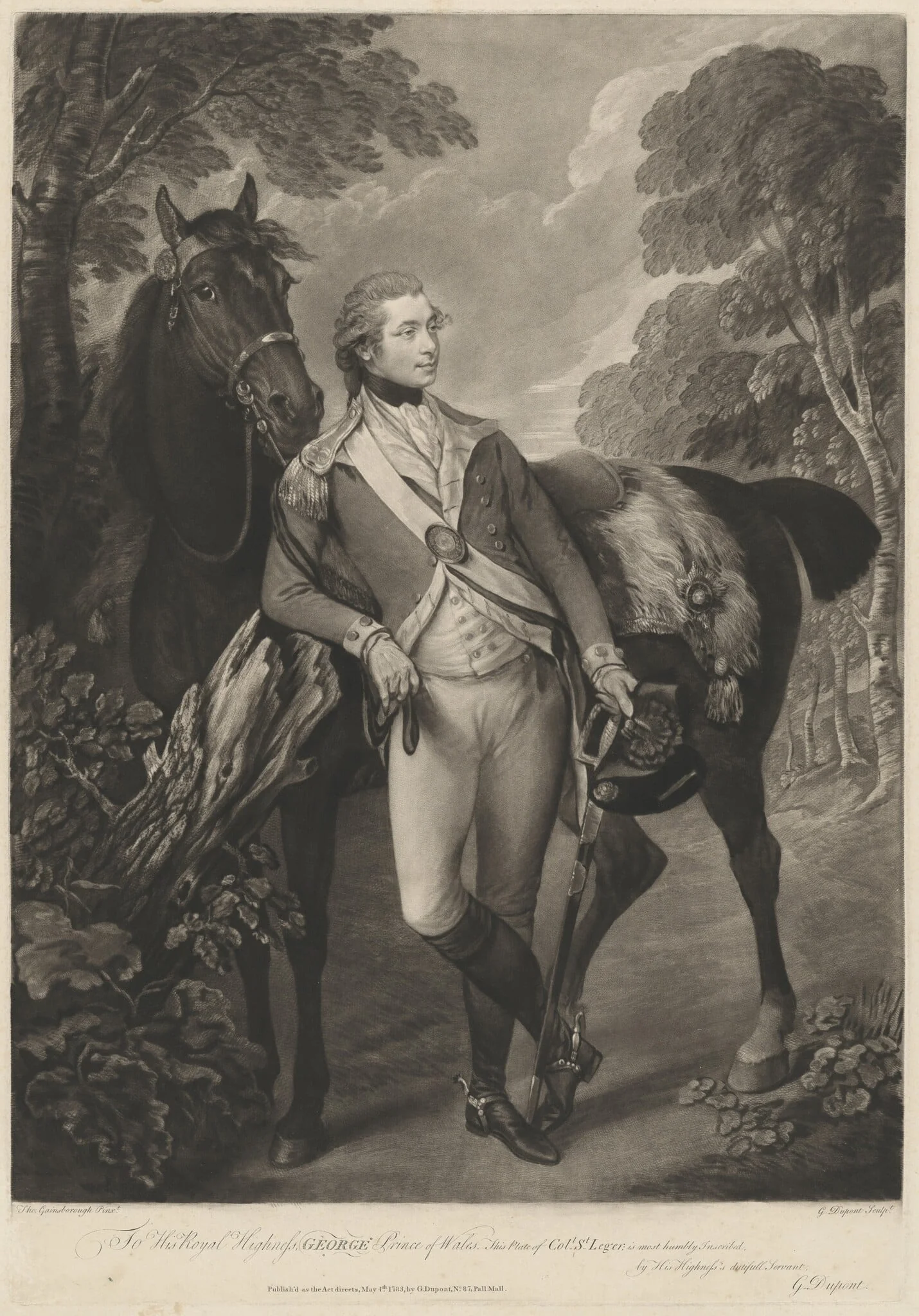 Colonel St. Leger, by Gainsborough Dupont, ink, 1783