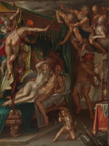 Mars and Venus Surprised by Vulcan