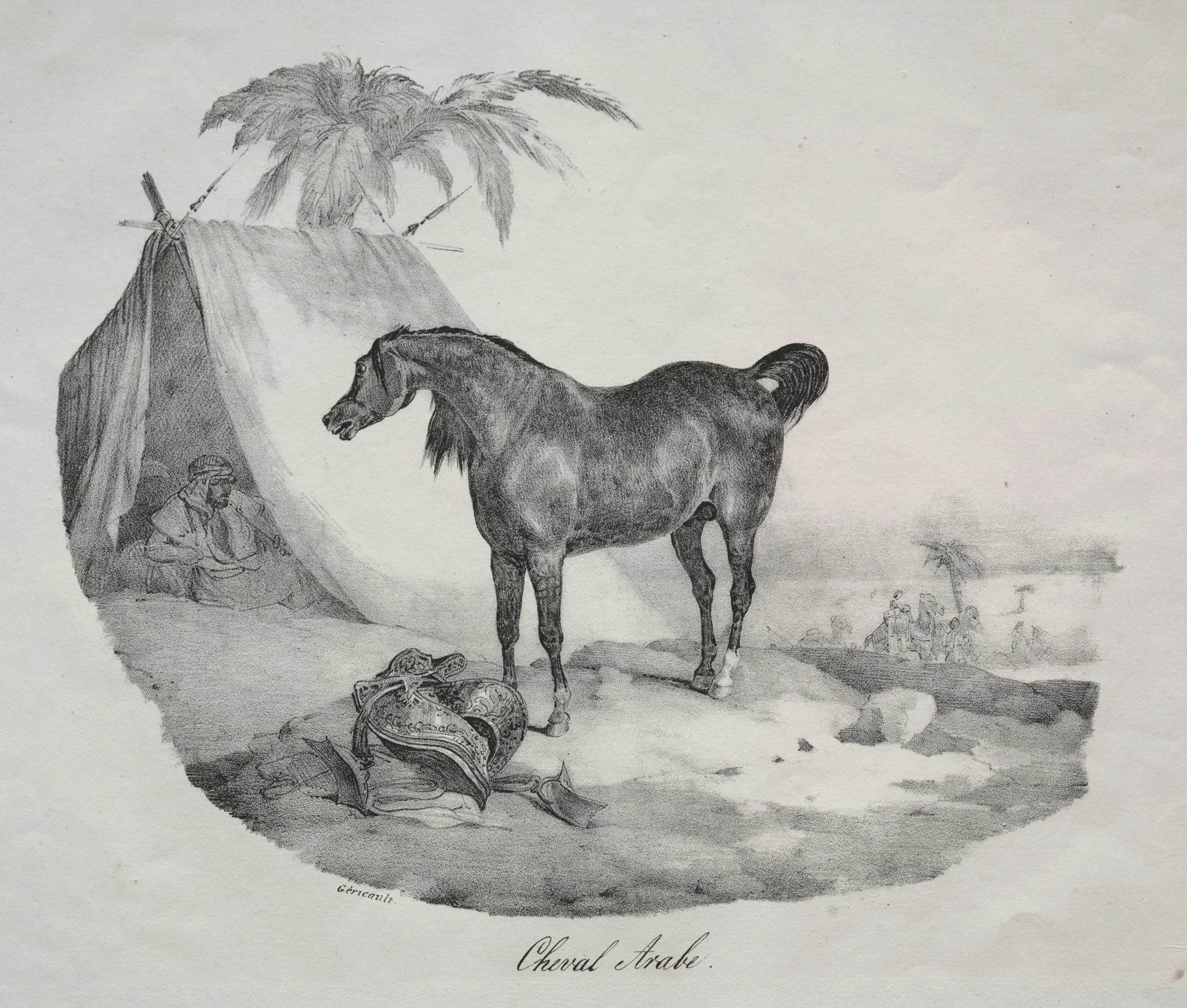 Arab Horse, by Théodore Géricault, 1822