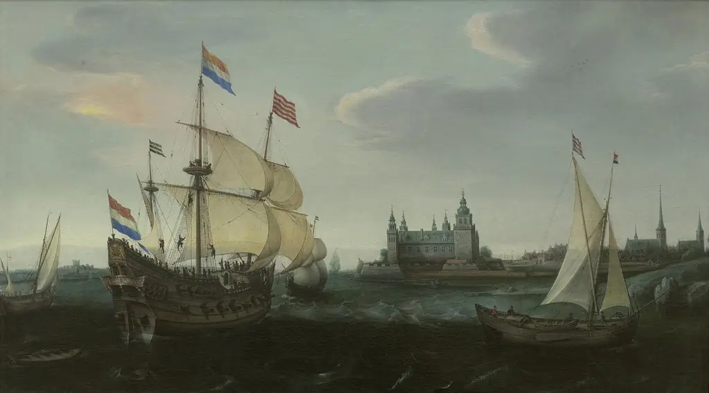 Arrival of a Dutch Three master at Schloss Kronberg