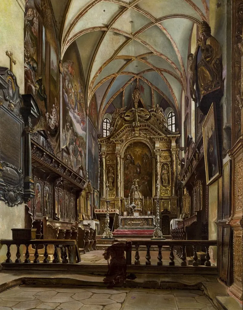 Interior of the Parish Church in Krosno