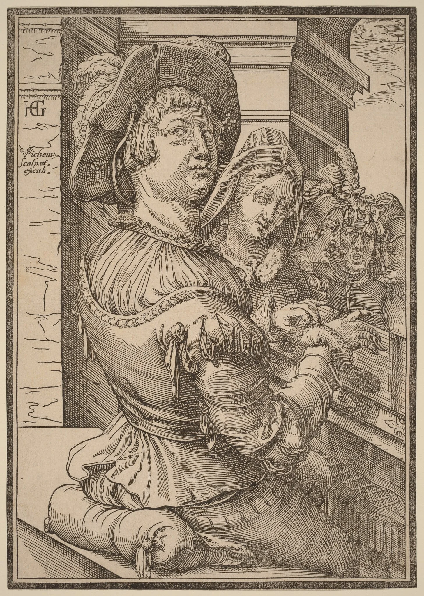 A Young Man Playing a Psalterium