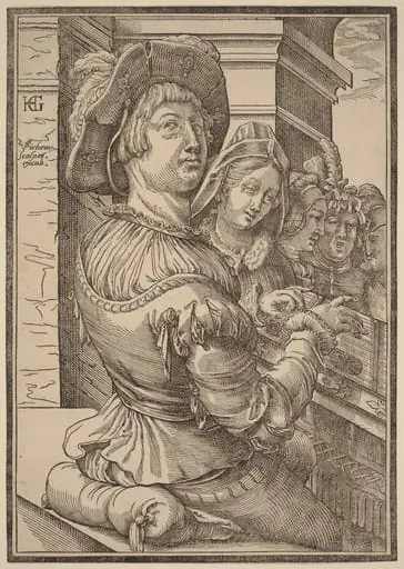 A Young Man Playing a Psalterium