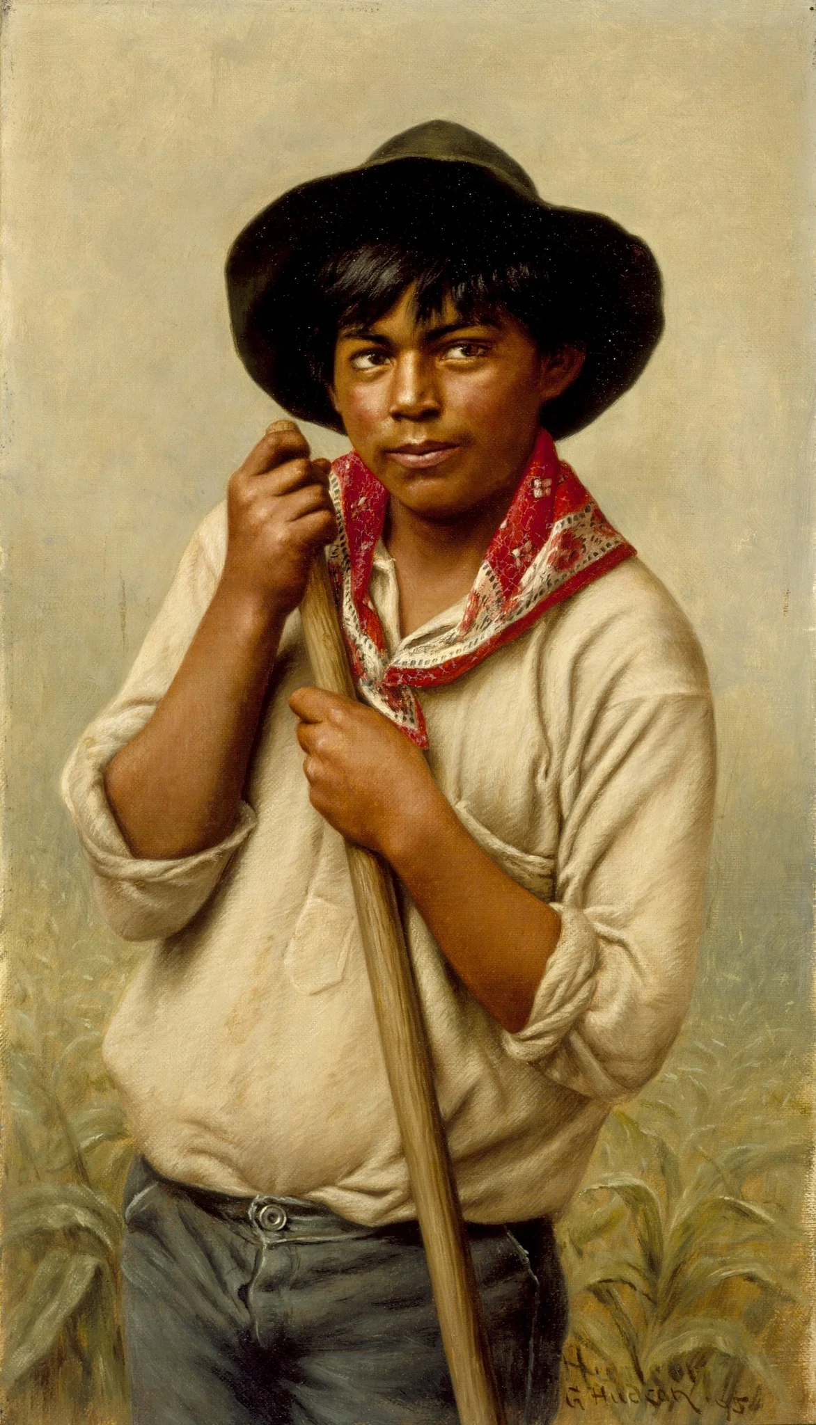 Powley: Young Man Hoeing Corn