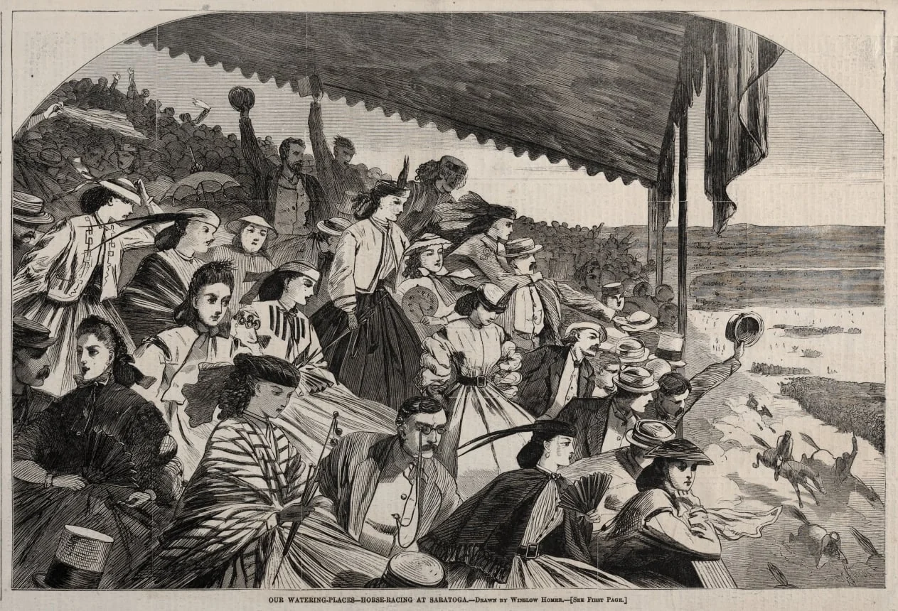 Our Watering Places - Horse Racing at Saratoga, by Winslow Homer, 1865