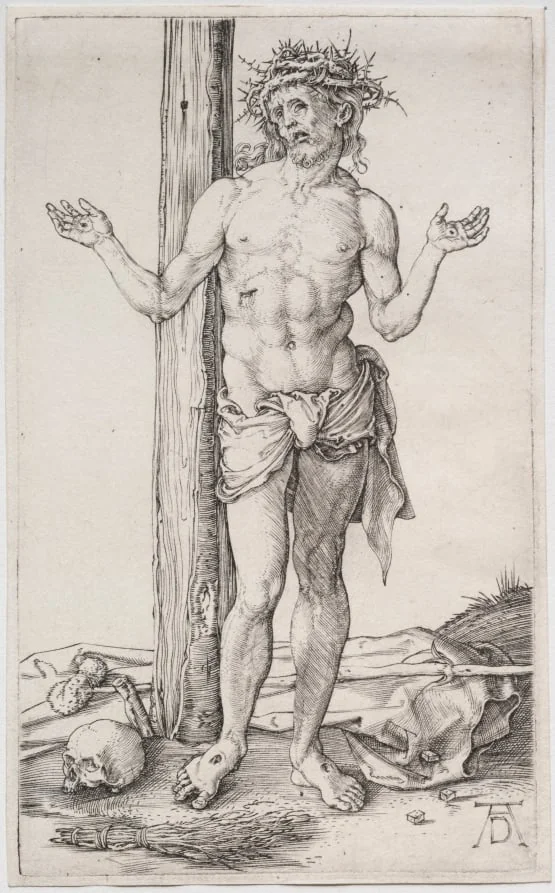 The Man of Sorrows Standing, with Hands Raised, by Albrecht Dürer, 1500