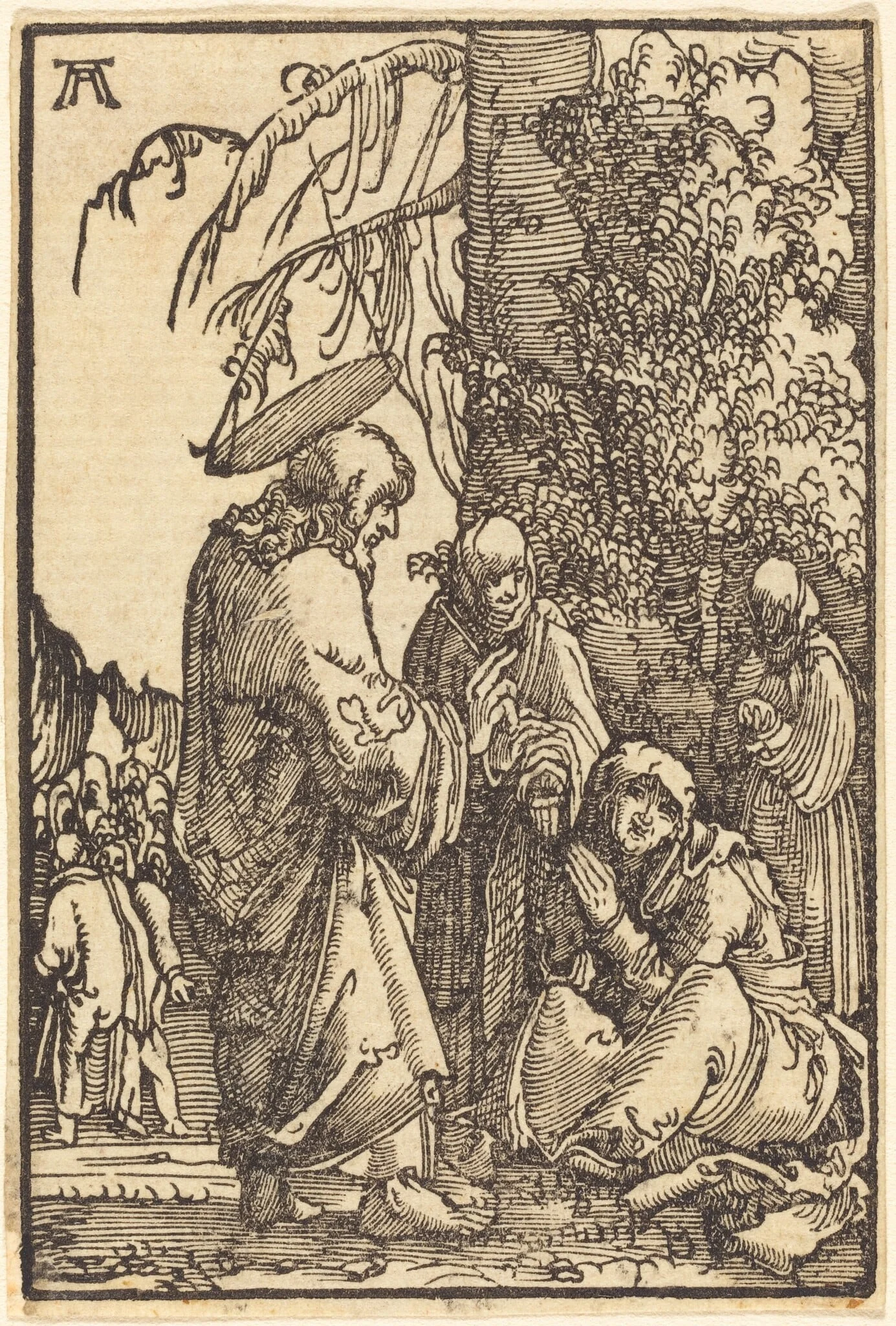 Christ Taking Leave of his Mother, by Albrecht Altdorfer, ink, 1513