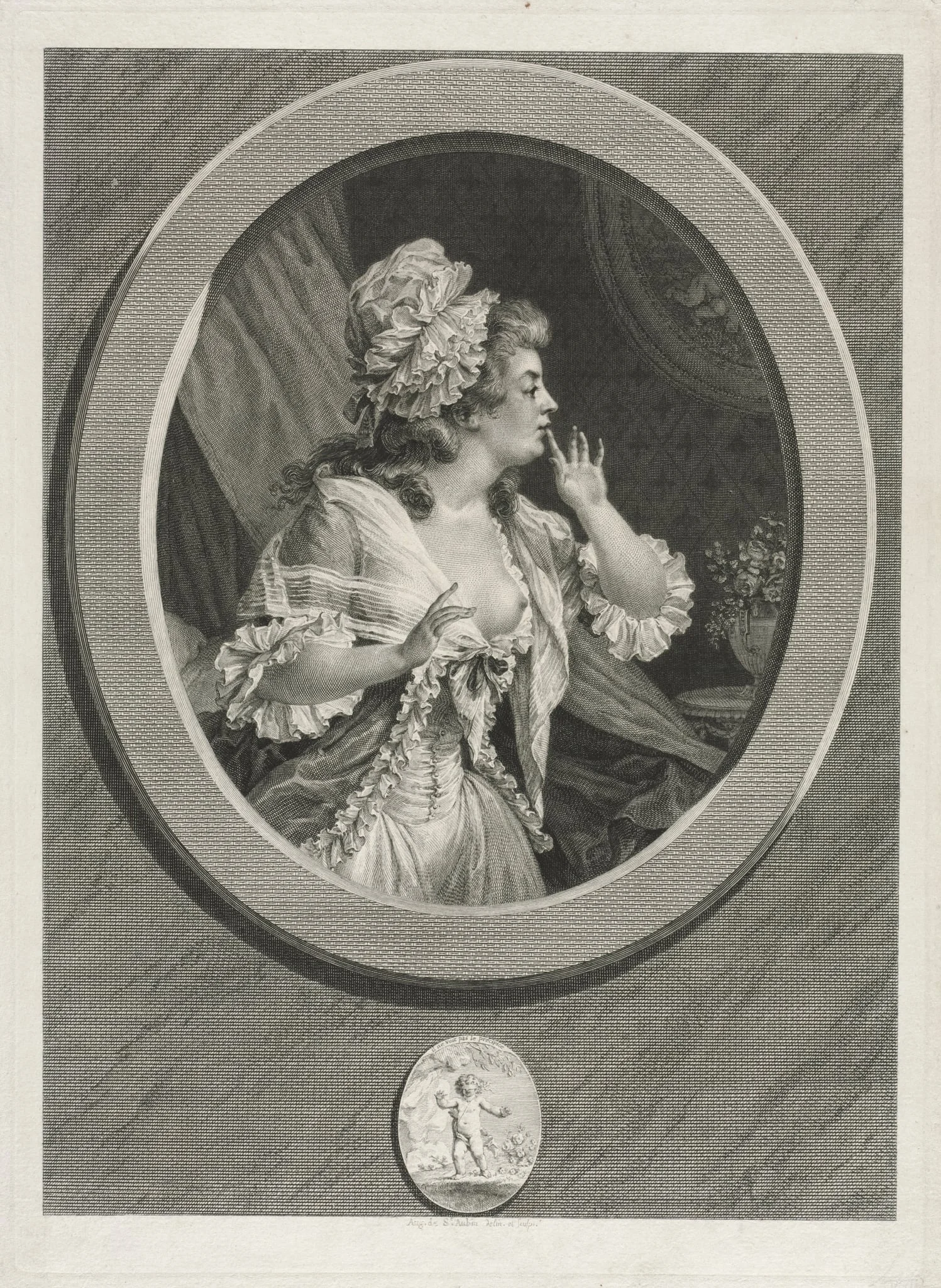 At Least Be Discreet, by Augustin de Saint-Aubin, 1789