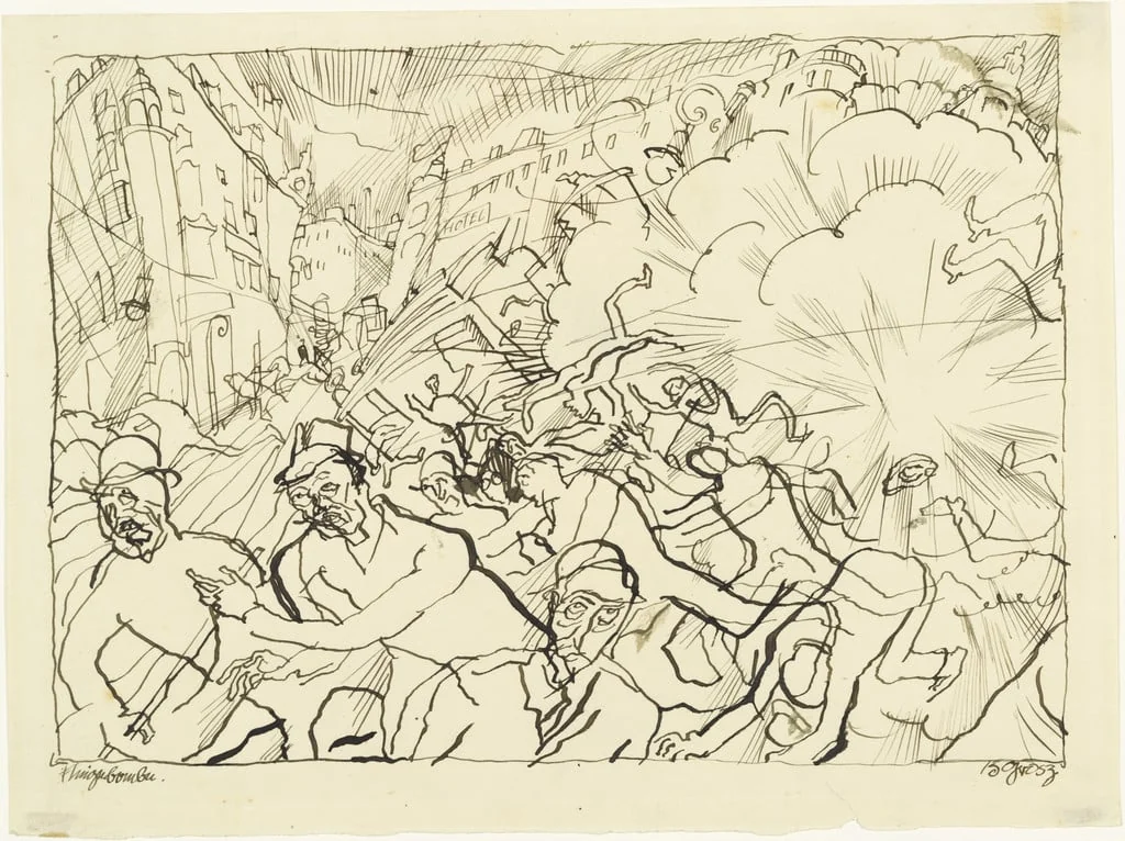 Untitled, by George Grosz, ink, 1915