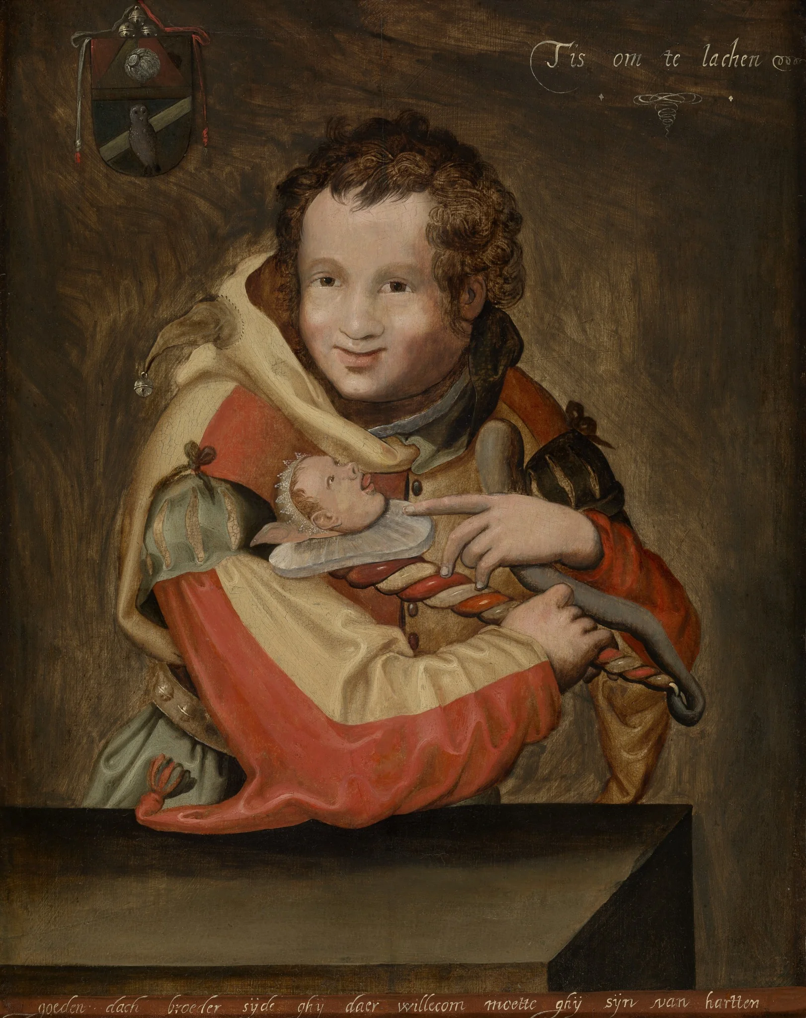 Jester, by Unknown, oil, 1610