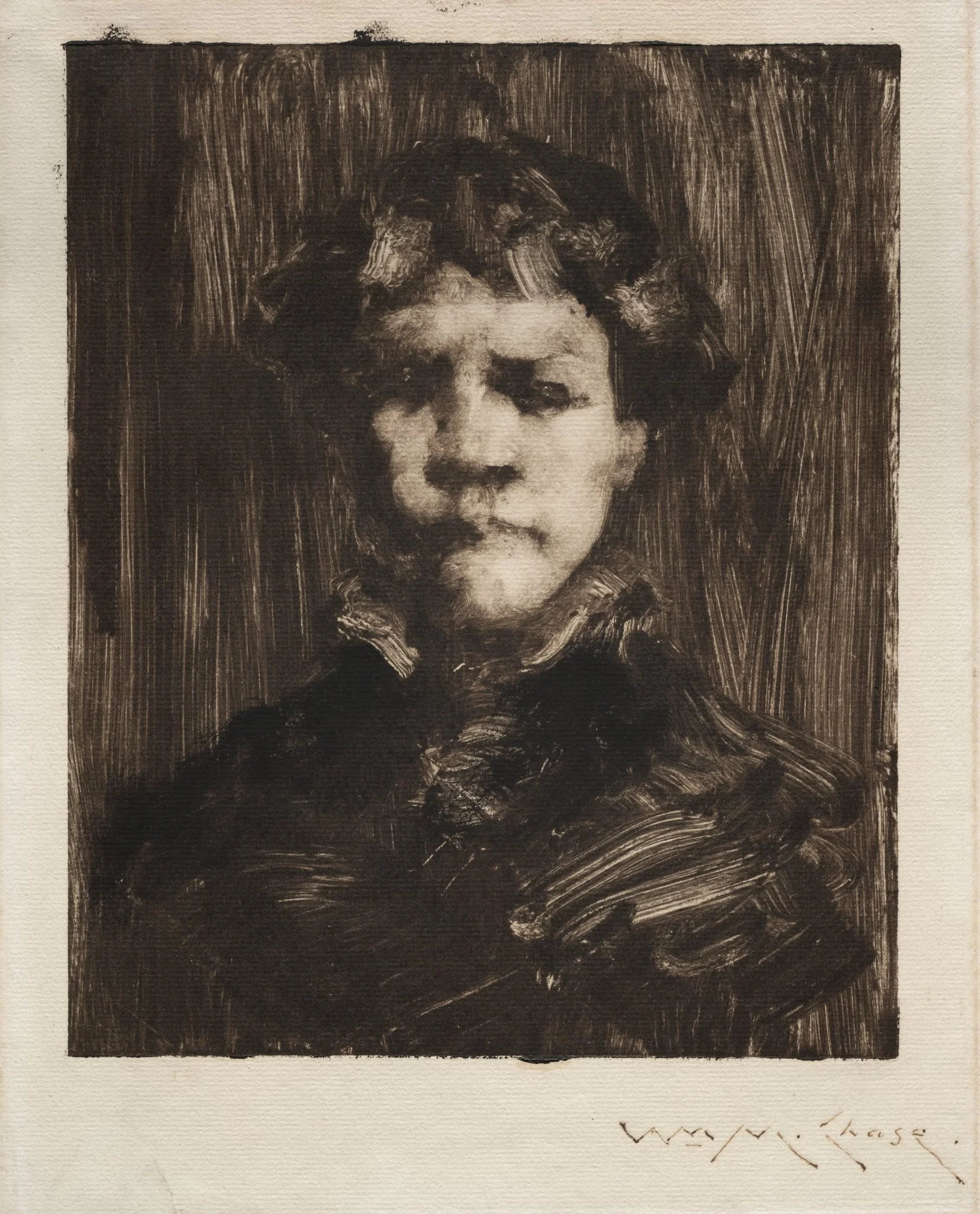Head of a Boy, by William Merritt Chase, 1878